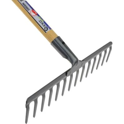 IMPORT Attrezzo Per Pulizia Giardino Geko 14-tines Manico Legno 36 Cm IMPORT Attrezzo Per Pulizia Giardino Geko 14-tines Manico Legno 36 Cm
