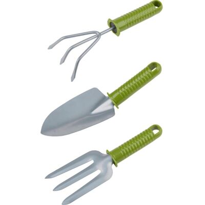 Kinzo Attrezzo Da Giardino Set 3 Pezzi Manico Ergonomico Plastica Kinzo Attrezzo Da Giardino Set 3 Pezzi Manico Ergonomico Plastica