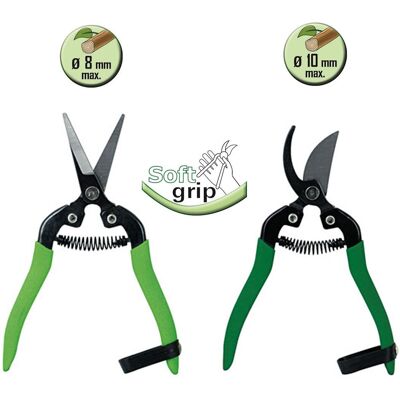 RIBIMEX Set Forbici Da Giardino Giardiniere In Acciaio RIBIMEX Set Forbici Da Giardino Giardiniere In Acciaio