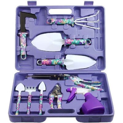 OEM Questo Set Di Attrezzi Da Giardinaggio Da 10 Pezzi Include Utensili Con Manici Ergonomici, Una Pala, Un Rastrello, Un Diserbante, Delle Cesoie Da Potatura, Un Rifilabordi E Uno Spruzzatore. OEM Questo Set Di Attrezzi Da Giardinaggio Da 10 Pezzi Include Utensili Con Manici Ergonomici, Una Pala, Un Rastrello, Un Diserbante, Delle Cesoie Da Potatura, Un Rifilabordi E Uno Spruzzatore.