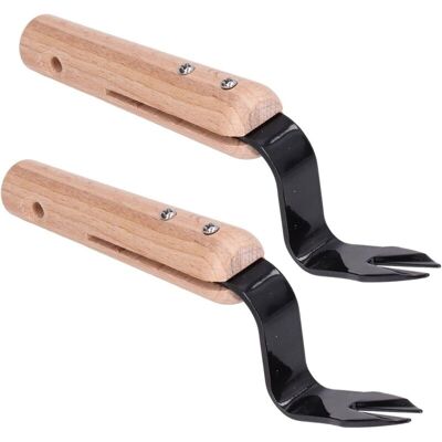TORMATOR Set Di 2 Pezzi Per Diserbo Manuale Con Testa A Forchetta, Estrattore Manuale, Strumento Di Estrazione, Manico In Legno, Pala Per Rimuovere Le Erbacce TORMATOR Set Di 2 Pezzi Per Diserbo Manuale Con Testa A Forchetta, Estrattore Manuale, Strumento Di Estrazione, Manico In Legno, Pala Per Rimuovere Le Erbacce