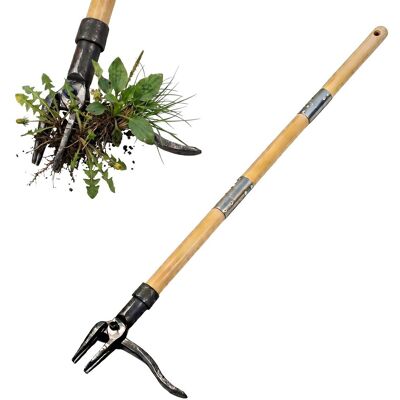 RELAXDAYS Estirpatore Per Erbacce Con Manico Lungo, 110 Cm, Pedana, Bambù, Ferro, Per Tarassaco, Naturale/grigio RELAXDAYS Estirpatore Per Erbacce Con Manico Lungo, 110 Cm, Pedana, Bambù, Ferro, Per Tarassaco, Naturale/grigio