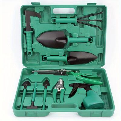 OEM Set Di Attrezzi Da Giardinaggio, Pala Ergonomica E Cesoie Da Potatura Con Manici A Stampa Floreale Viola, Rastrello, Spruzzatore D'Acqua, Regalo Per Giardinieri - Verde OEM Set Di Attrezzi Da Giardinaggio, Pala Ergonomica E Cesoie Da Potatura Con Manici A Stampa Floreale Viola, Rastrello, Spruzzatore D'Acqua, Regalo Per Giardinieri - Verde