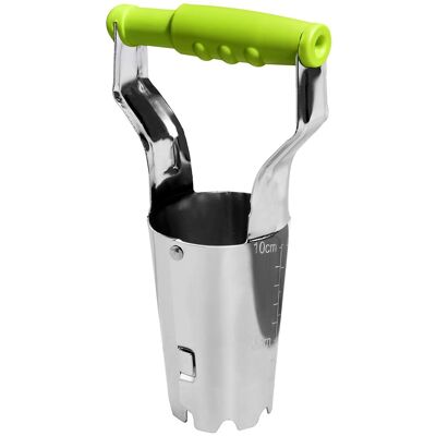 OEM Strumento Per Trapiantare Bulbi Da Giardinaggio In Acciaio Inossidabile Con Indicatore Di Profondità E Maniglia Per Il Rilascio Del Terreno Per Piantare Bulbi OEM Strumento Per Trapiantare Bulbi Da Giardinaggio In Acciaio Inossidabile Con Indicatore Di Profondità E Maniglia Per Il Rilascio Del Terreno Per Piantare Bulbi