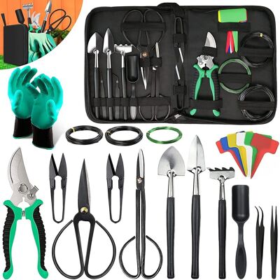 OEM Kit Di Attrezzi Per Bonsai - Kit Di Attrezzi Per Bonsai Da 24 Pezzi Per Principianti, Set Di Attrezzi Per Bonsai, Kit Di Avviamento Per Bonsai Con Cesoie Da Potatura, Forbici, Borsa In Pelle Pu, Kit P OEM Kit Di Attrezzi Per Bonsai - Kit Di Attrezzi Per Bonsai Da 24 Pezzi Per Principianti, Set Di Attrezzi Per Bonsai, Kit Di Avviamento Per Bonsai Con Cesoie Da Potatura, Forbici, Borsa In Pelle Pu, Kit P