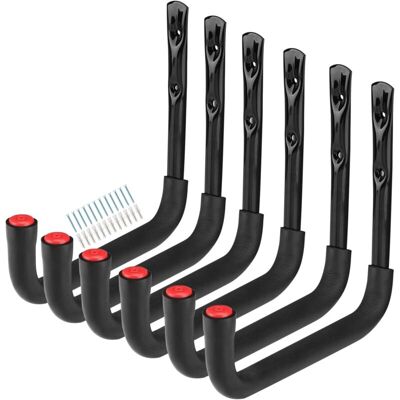 XISRENS Ganci Portaoggetti Resistenti Per Garage, Supporto A Parete Da 25 Cm Per Scala, Bicicletta, Attrezzi Da Giardino, Sedia Pieghevole, Pala, Tubo Flessibile XISRENS Ganci Portaoggetti Resistenti Per Garage, Supporto A Parete Da 25 Cm Per Scala, Bicicletta, Attrezzi Da Giardino, Sedia Pieghevole, Pala, Tubo Flessibile