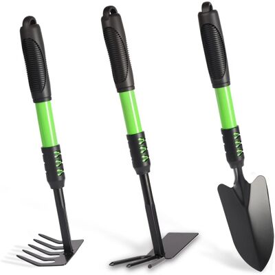 OEM Set Di Attrezzi Da Giardinaggio, Set Di Attrezzi Da Giardinaggio Da 3 Pezzi, Coltivatore Manuale In Acciaio Inossidabile Per Impieghi Gravosi, Zappe, Pala, Per Piantare, Diserbare, Scavare, Verde OEM Set Di Attrezzi Da Giardinaggio, Set Di Attrezzi Da Giardinaggio Da 3 Pezzi, Coltivatore Manuale In Acciaio Inossidabile Per Impieghi Gravosi, Zappe, Pala, Per Piantare, Diserbare, Scavare, Verde