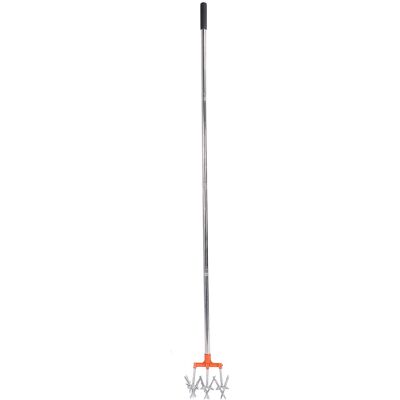 VISTRECK Attrezzo Rotativo Manuale Per La Coltivazione Del Prato, Con Denti In Acciaio Inox E Manico Regolabile. VISTRECK Attrezzo Rotativo Manuale Per La Coltivazione Del Prato, Con Denti In Acciaio Inox E Manico Regolabile.