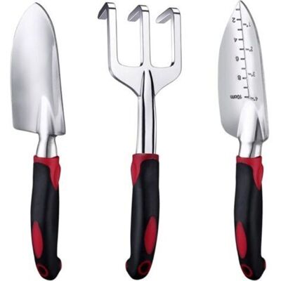 OEM Set Di 3 Attrezzi Da Giardinaggio: Robuste Cazzuole, Pale A Mano In Alluminio Pressofuso Con Manici In Gomma Antiscivolo, Ideali Per Il Trapianto E La Rimozione Delle Erbacce. OEM Set Di 3 Attrezzi Da Giardinaggio: Robuste Cazzuole, Pale A Mano In Alluminio Pressofuso Con Manici In Gomma Antiscivolo, Ideali Per Il Trapianto E La Rimozione Delle Erbacce.