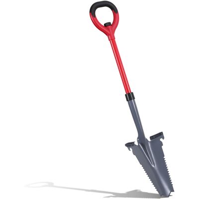 RANDACO 1 Pezzo Vanga Con Sega Per Radici Pala Multiuso Con Punta Tagliente Impugnatura Ergonomica Per Terreni Duri Rosso RANDACO 1 Pezzo Vanga Con Sega Per Radici Pala Multiuso Con Punta Tagliente Impugnatura Ergonomica Per Terreni Duri Rosso