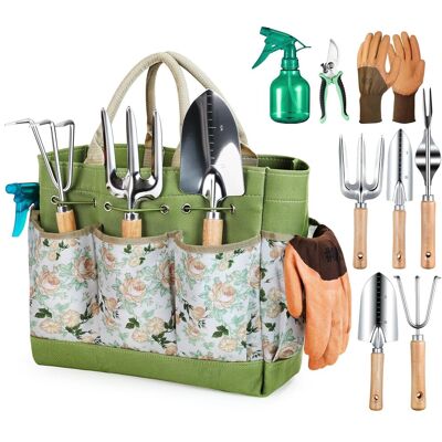 OEM Attrezzi Da Giardinaggio, Set Da Giardinaggio In Acciaio Inossidabile Da 9 Pezzi Con Borsa Xl, Annaffiatoio, Guanti, Kit Da Giardinaggio Regali Per Uomini E Donne OEM Attrezzi Da Giardinaggio, Set Da Giardinaggio In Acciaio Inossidabile Da 9 Pezzi Con Borsa Xl, Annaffiatoio, Guanti, Kit Da Giardinaggio Regali Per Uomini E Donne