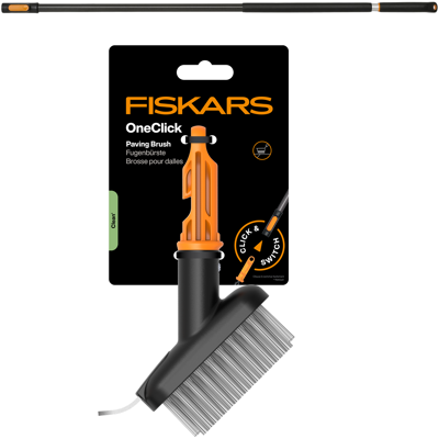 OEM Spazzola Per Fessure Da Marciapiede Fiskars Oneclick Head + Manico 119-174 Cm OEM Spazzola Per Fessure Da Marciapiede Fiskars Oneclick Head + Manico 119-174 Cm