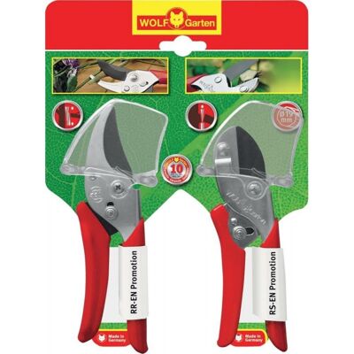 Wolf-Garten - Set di Cesoie - Bypass - Amboss - Set di Cesoi Wolf-Garten - Set di Cesoie - Bypass - Amboss - Set di Cesoi