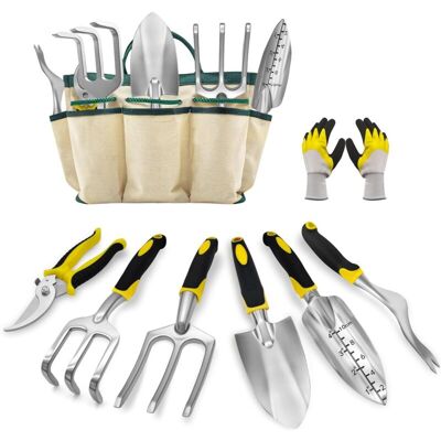 OEM Kit Da Giardinaggio Da 8 Pezzi Con Borsa E Guanti: Cesoie Da Potatura, Pala, Rastrello, Zappa, Attrezzo Per Il Trapianto, Diserbante, Tagliasiepi, Annaffiatoio. OEM Kit Da Giardinaggio Da 8 Pezzi Con Borsa E Guanti: Cesoie Da Potatura, Pala, Rastrello, Zappa, Attrezzo Per Il Trapianto, Diserbante, Tagliasiepi, Annaffiatoio.