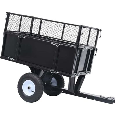 VIDAXL - Rimorchio Ribaltabile Per Tosaerba Carico 150 Kg VIDAXL - Rimorchio Ribaltabile Per Tosaerba Carico 150 Kg