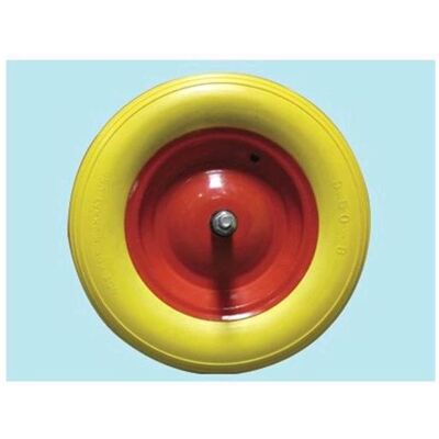 BRIXO Ruota In Poliuretano Per Carriole 350x8 - Mozzo Mm.150 BRIXO Ruota In Poliuretano Per Carriole 350x8 - Mozzo Mm.150