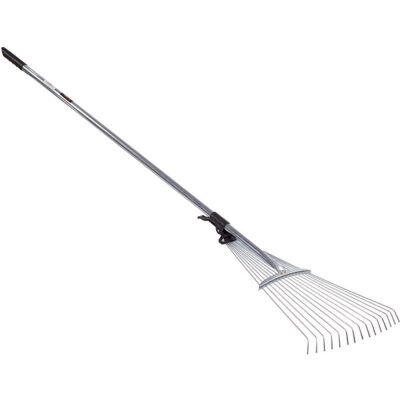BRIXO Scopa Erba 15 Denti Regolabile Con Manico 120cm BRIXO Scopa Erba 15 Denti Regolabile Con Manico 120cm