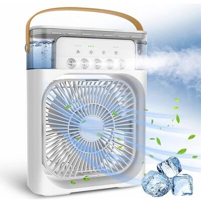 OEM Mini Condizionatore Portatile, Capacità 600 Ml. Piccolo Raffrescatore D'Aria Con 3 Velocità E 3 Modalità Di Nebulizzazione. Condizionatore Portatile Con Timer Da 1/2/3 Ore. OEM Mini Condizionatore Portatile, Capacità 600 Ml. Piccolo Raffrescatore D'Aria Con 3 Velocità E 3 Modalità Di Nebulizzazione. Condizionatore Portatile Con Timer Da 1/2/3 Ore.
