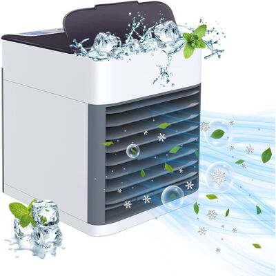 LEDANDER Mini Ventilatore Rinfrescante 3-in-1, Condizionatore Portatile Con Serbatoio D'Acqua Per Casa E Ufficio — Condizionatore, Umidificatore E Purificatore LEDANDER Mini Ventilatore Rinfrescante 3-in-1, Condizionatore Portatile Con Serbatoio D'Acqua Per Casa E Ufficio — Condizionatore, Umidificatore E Purificatore