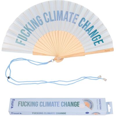 ALTRO Ventaglio Fucking Climate Change 42.5x23cm Blu Fisura ALTRO Ventaglio Fucking Climate Change 42.5x23cm Blu Fisura