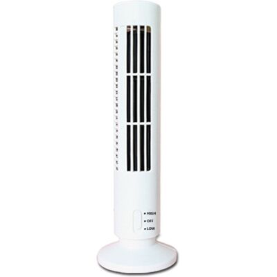VISTRECK Ventilatore A Torre Usb A 2 Velocità, Potente Flusso D'Aria Oscillante, Raffreddamento Senza Pale, Per Ufficio E Casa, Bianco. VISTRECK Ventilatore A Torre Usb A 2 Velocità, Potente Flusso D'Aria Oscillante, Raffreddamento Senza Pale, Per Ufficio E Casa, Bianco.