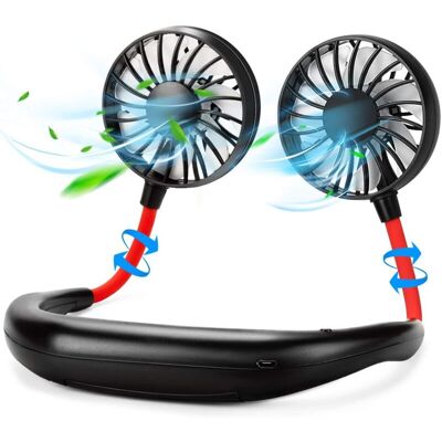 OEM Mini Ventilatore Da Collo Ricaricabile Tramite Usb Con Rotazione A 360 Gradi Per Uso Interno Ed Esterno - Crezuo OEM Mini Ventilatore Da Collo Ricaricabile Tramite Usb Con Rotazione A 360 Gradi Per Uso Interno Ed Esterno - Crezuo