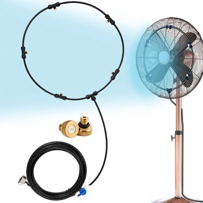 OEM Ventilatore Nebulizzatore D'Acqua - Ventilatori A Linea Di Nebulizzazione - Kit Di Nebulizzazione Con Ugello Nebulizzatore In Ottone - 6 M, 6 Teste Con Valvole OEM Ventilatore Nebulizzatore D'Acqua - Ventilatori A Linea Di Nebulizzazione - Kit Di Nebulizzazione Con Ugello Nebulizzatore In Ottone - 6 M, 6 Teste Con Valvole
