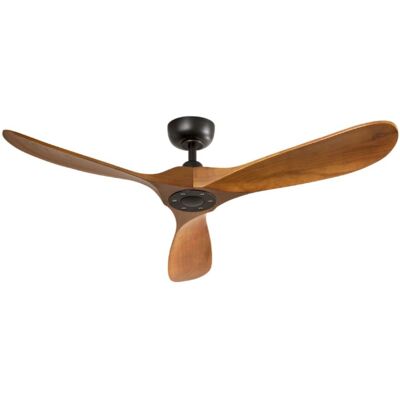 PERENZ Ventilatore Da Soffitto 7214 In Metallo Nero, 132 Cm, Motore Dc 26w, 3 Pale In Legno Noce Scuro, Con Telecomando E 6 Velocità - PERENZ Ventilatore Da Soffitto 7214 In Metallo Nero, 132 Cm, Motore Dc 26w, 3 Pale In Legno Noce Scuro, Con Telecomando E 6 Velocità -