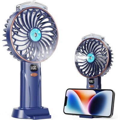 OEM Ventola Spray Portatile, Mini Ventole Usb Ricaricabili, 5 Velocità Con Display Led, Base Rimovibile, Ventola Potente E Silenziosa, Ideale Per Casa, Ufficio, Dormitorio O Viaggio OEM Ventola Spray Portatile, Mini Ventole Usb Ricaricabili, 5 Velocità Con Display Led, Base Rimovibile, Ventola Potente E Silenziosa, Ideale Per Casa, Ufficio, Dormitorio O Viaggio