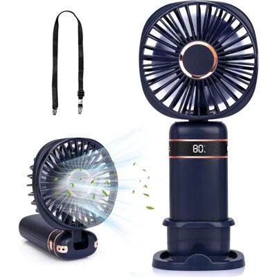 OEM Ventilatore Portatile Ricaricabile Tramite Usb, Ventilatore Palmare A 5 Velocità Con Indicatore Di Carica, Alimentato A Batteria, Con Supporto -crezuo OEM Ventilatore Portatile Ricaricabile Tramite Usb, Ventilatore Palmare A 5 Velocità Con Indicatore Di Carica, Alimentato A Batteria, Con Supporto -crezuo