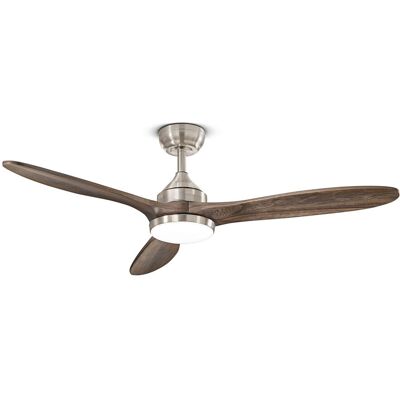 PERENZ Ventilatore Da Soffitto Serie 7171 In Metallo Cromo Spazzolato Con Motore Dc 26w, Led 18w Dimmerabile E Telecomando Incluso - PERENZ Ventilatore Da Soffitto Serie 7171 In Metallo Cromo Spazzolato Con Motore Dc 26w, Led 18w Dimmerabile E Telecomando Incluso -