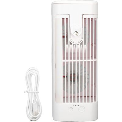 OEM Condizionatore D'Aria Portatile Multifunzionale, Efficiente E Silenzioso, Con 3 Velocità, Serbatoio Dell'acqua Da 120 Ml, Ventilatore Nebulizzatore E Funzione Di Raffreddamento Da Tavolo Con Luce Nott OEM Condizionatore D'Aria Portatile Multifunzionale, Efficiente E Silenzioso, Con 3 Velocità, Serbatoio Dell'acqua Da 120 Ml, Ventilatore Nebulizzatore E Funzione Di Raffreddamento Da Tavolo Con Luce Nott