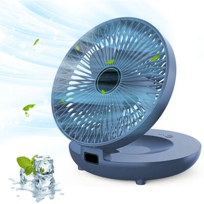 OEM Ventilatore Da Scrivania Portatile Blu Ricaricabile Tramite Usb, 1200 Mah Con 3 Velocità, Ventilatore Da Parete Pieghevole Per Camera Da Letto, Cucina, Yoga OEM Ventilatore Da Scrivania Portatile Blu Ricaricabile Tramite Usb, 1200 Mah Con 3 Velocità, Ventilatore Da Parete Pieghevole Per Camera Da Letto, Cucina, Yoga