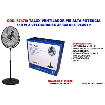 Talox Modello vl45yp-fes-45a - Ventilatore Talox Modello vl45yp-fes-45a - Ventilatore