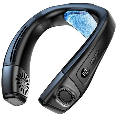 OEM Ventilatore Da Collo Portatile, Funzione Di Raffreddamento, Batteria Ricaricabile Da 5200 Mah, Colore Nero. OEM Ventilatore Da Collo Portatile, Funzione Di Raffreddamento, Batteria Ricaricabile Da 5200 Mah, Colore Nero.