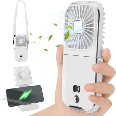 KEEMOTE Ventilatore Portatile A Mano, 4 Velocità, Ricaricabile Tramite Usb, Silenzioso, Ideale Per Viaggi All'aperto E Ufficio. KEEMOTE Ventilatore Portatile A Mano, 4 Velocità, Ricaricabile Tramite Usb, Silenzioso, Ideale Per Viaggi All'aperto E Ufficio.