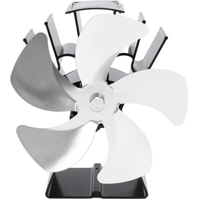 OEM Ventilatore Per Stufa A Legna A 5 Pale, Base Trapezoidale Verticale, A Energia Termica, Portatile, Per Uso Domestico E In Campeggio - Argento -crezuo OEM Ventilatore Per Stufa A Legna A 5 Pale, Base Trapezoidale Verticale, A Energia Termica, Portatile, Per Uso Domestico E In Campeggio - Argento -crezuo