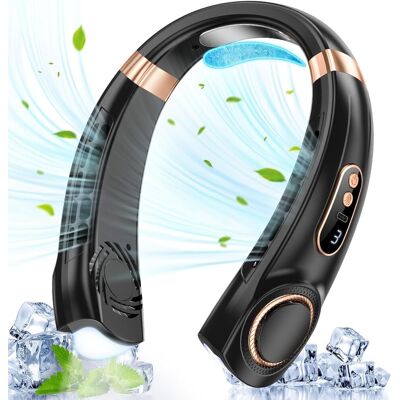 OEM Ventilatore Da Collo, Ricaricabile Tramite Usb, Senza Aghi, Girevole A 360°, Portatile, Con 5 Velocità, Luce Led E Indicatore Di Carica, Per Uso Interno Ed Esterno, Nero. OEM Ventilatore Da Collo, Ricaricabile Tramite Usb, Senza Aghi, Girevole A 360°, Portatile, Con 5 Velocità, Luce Led E Indicatore Di Carica, Per Uso Interno Ed Esterno, Nero.