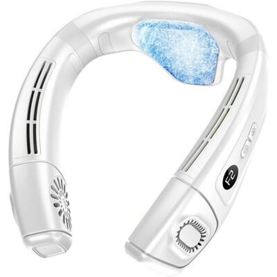 OEM Ventilatore Da Collo Portatile, Con Display Digitale, Silenzioso, Da Indossare Intorno Al Collo, Con Bocchetta Di Ventilazione Rotante, Colore Bianco. OEM Ventilatore Da Collo Portatile, Con Display Digitale, Silenzioso, Da Indossare Intorno Al Collo, Con Bocchetta Di Ventilazione Rotante, Colore Bianco.