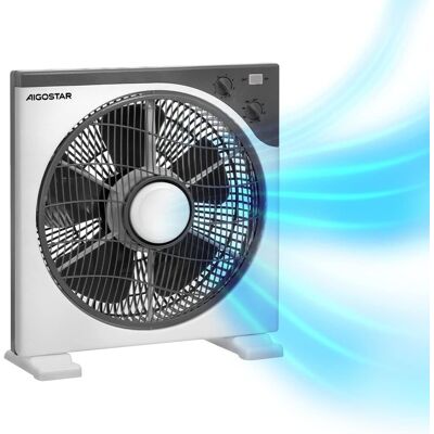 AIGOSTAR Ventilatore Box Da Tavolo 35w 5 Pale 3 Velocità Timer 1h AIGOSTAR Ventilatore Box Da Tavolo 35w 5 Pale 3 Velocità Timer 1h