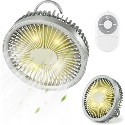 OEM Mini Ventilatore Portatile Da Appendere, Ventilatore Da Tavolo Ruotabile A 180° Con Luci Led, Comodo Telecomando Magnetico, 3 Velocità Silenziose, Ricaricabile Tramite Usb Per Casa E Campeggio - Crezu OEM Mini Ventilatore Portatile Da Appendere, Ventilatore Da Tavolo Ruotabile A 180° Con Luci Led, Comodo Telecomando Magnetico, 3 Velocità Silenziose, Ricaricabile Tramite Usb Per Casa E Campeggio - Crezu