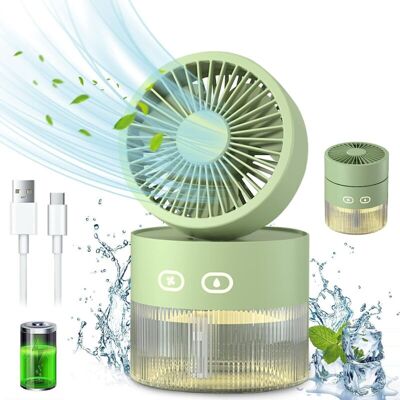 OEM Mini Ventilatore Di Raffreddamento, Piccolo Umidificatore D'Aria Da 350 Ml Con Luce Notturna A Led, Ricarica Usb Da Tavolo Per Ufficio E Piccoli Ambienti (verde) -crezuo OEM Mini Ventilatore Di Raffreddamento, Piccolo Umidificatore D'Aria Da 350 Ml Con Luce Notturna A Led, Ricarica Usb Da Tavolo Per Ufficio E Piccoli Ambienti (verde) -crezuo