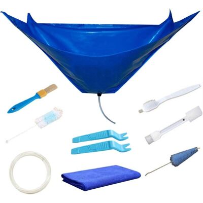 XISRENS Copertura Di Pulizia Per Condizionatore Split – Pvc Impermeabile – Design Con Sistema Di Drenaggio – Estensibile Fino A 92 Cm – Kit Completo Con Accessori XISRENS Copertura Di Pulizia Per Condizionatore Split – Pvc Impermeabile – Design Con Sistema Di Drenaggio – Estensibile Fino A 92 Cm – Kit Completo Con Accessori