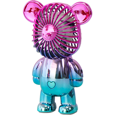 OEM Ventilatore Da Tavolo Portatile A Forma Di Orso, Mini Silenzioso, A Tre Velocità, Alimentato Tramite Usb E Con Finitura Galvanizzata. OEM Ventilatore Da Tavolo Portatile A Forma Di Orso, Mini Silenzioso, A Tre Velocità, Alimentato Tramite Usb E Con Finitura Galvanizzata.