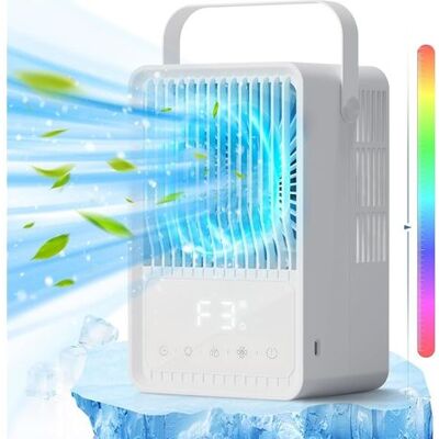 OEM Raffrescatore D'Aria Portatile 4 In 1, Mini Raffrescatore D'Aria Personale Con Timer, Ventilatore, Raffrescatore Evaporativo Silenzioso Per Camera Da Letto, Casa E Ufficio. OEM Raffrescatore D'Aria Portatile 4 In 1, Mini Raffrescatore D'Aria Personale Con Timer, Ventilatore, Raffrescatore Evaporativo Silenzioso Per Camera Da Letto, Casa E Ufficio.