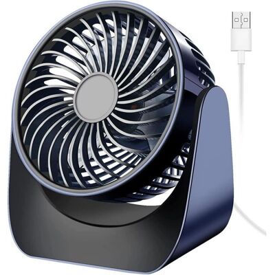 URSUS Ventilatore, Ventilatore Usb Silenzioso, Ventilatore Da Tavolo Girevole A 360°, Ventilatore Da Tavolo Usb A 3 Velocità, Ventilatore Da Tavolo Per Camera Da Letto, Camper, Blu URSUS Ventilatore, Ventilatore Usb Silenzioso, Ventilatore Da Tavolo Girevole A 360°, Ventilatore Da Tavolo Usb A 3 Velocità, Ventilatore Da Tavolo Per Camera Da Letto, Camper, Blu