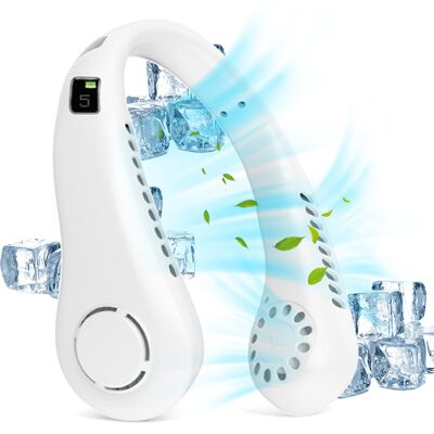 OEM Ventilatore Portatile Senza Pale A 5 Velocità Con Display Digitale, Tracolla, Batteria Di Grande Capacità Da 2600 Mah, Condizionatore D'Aria Usb Per Pigri, Piccolo Ventilatore A Mano OEM Ventilatore Portatile Senza Pale A 5 Velocità Con Display Digitale, Tracolla, Batteria Di Grande Capacità Da 2600 Mah, Condizionatore D'Aria Usb Per Pigri, Piccolo Ventilatore A Mano