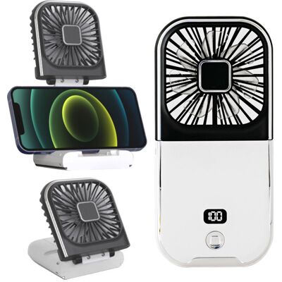 OEM Ventilatore Portatile, Mini Ventilatore Da Tavolo, Supporto Pieghevole, Silenzioso, Ricaricabile Tramite Usb Con Schermo Led (collo) OEM Ventilatore Portatile, Mini Ventilatore Da Tavolo, Supporto Pieghevole, Silenzioso, Ricaricabile Tramite Usb Con Schermo Led (collo)