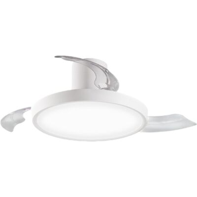 PERENZ Ventilatore Da Soffitto Con Pale A Scomparsa Colore Bianco, Motore Dc 40w, Led 30w Dimmerabile Con Telecomando E Inversione Di Marcia - PERENZ Ventilatore Da Soffitto Con Pale A Scomparsa Colore Bianco, Motore Dc 40w, Led 30w Dimmerabile Con Telecomando E Inversione Di Marcia -