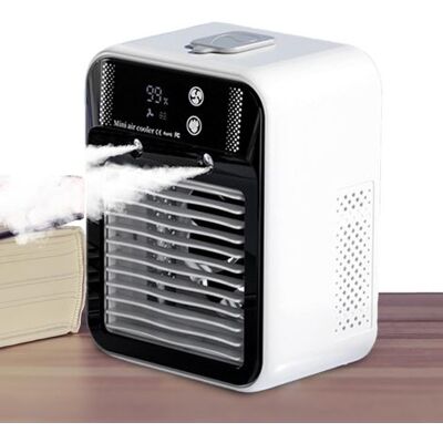 OEM Ventilatore Personale Con Funzione Di Climatizzazione, Piccolo Ventilatore Rinfrescante, Display Digitale, 2 Velocità E 2 Impostazioni Di Nebulizzazione. OEM Ventilatore Personale Con Funzione Di Climatizzazione, Piccolo Ventilatore Rinfrescante, Display Digitale, 2 Velocità E 2 Impostazioni Di Nebulizzazione.